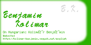 benjamin kolimar business card